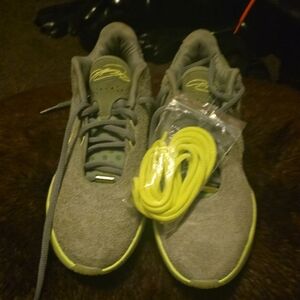 Men's Gray and Green Athletic Nike Shoes